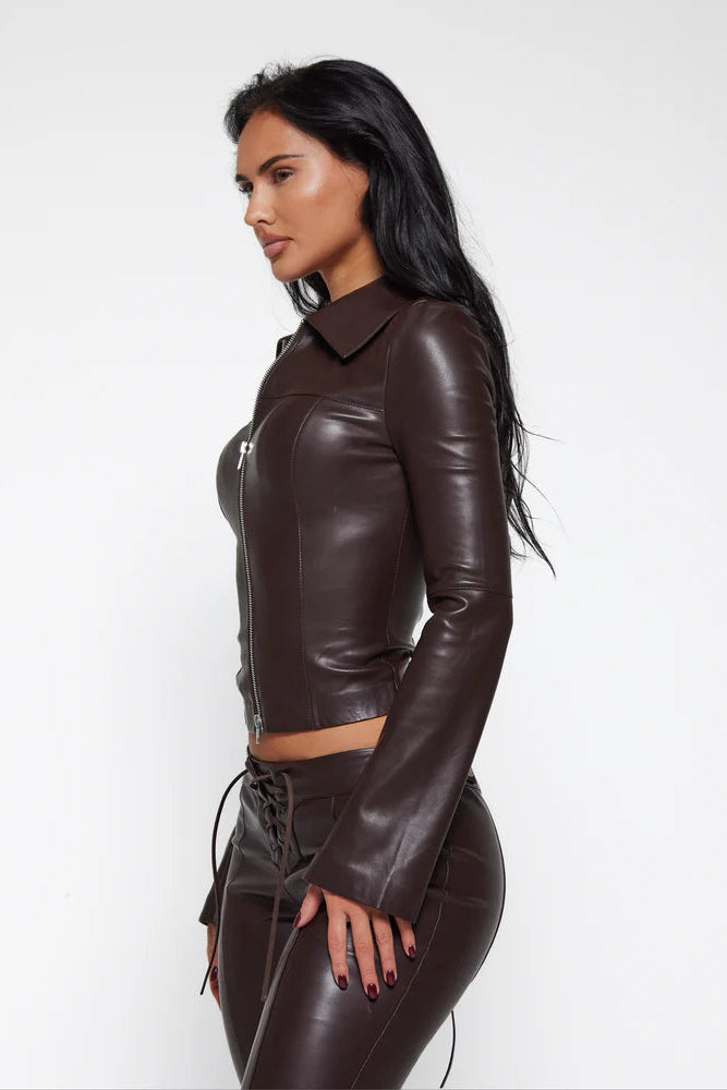 Espresso Leather Set
