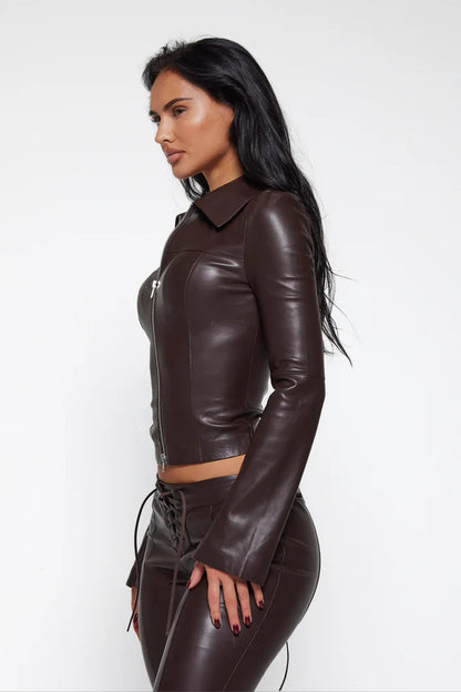 Espresso Leather Set