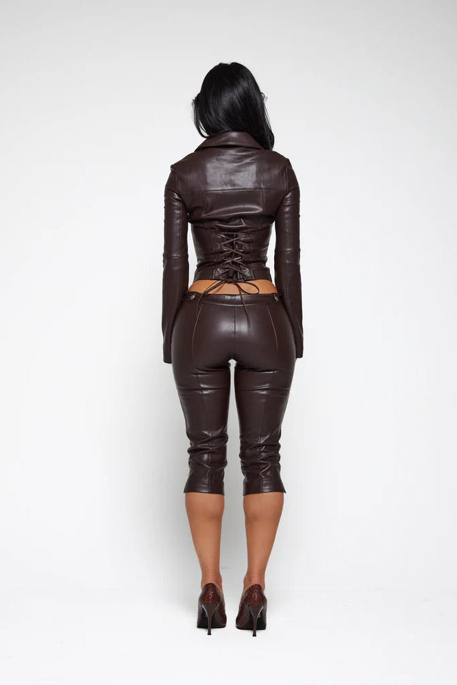 Espresso Leather Set