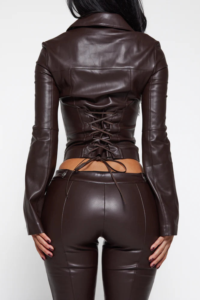 Espresso Leather Set