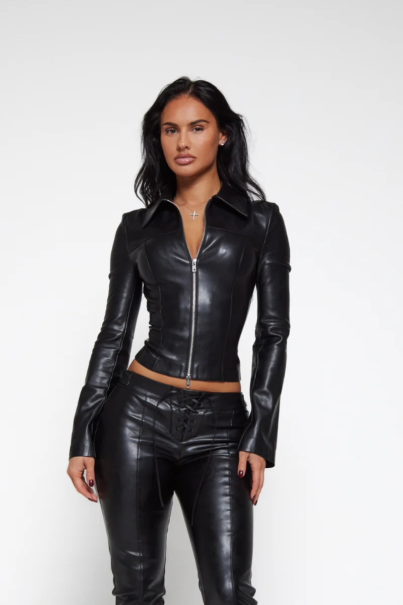 Espresso Leather Set