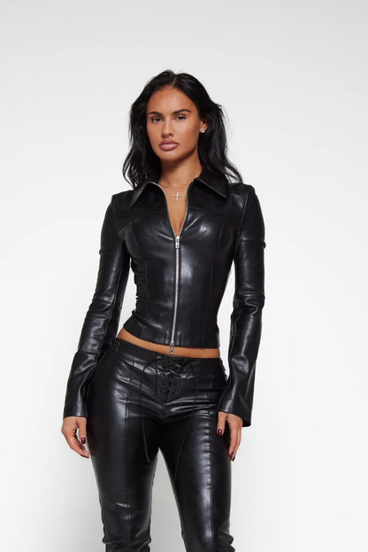 Espresso Leather Set