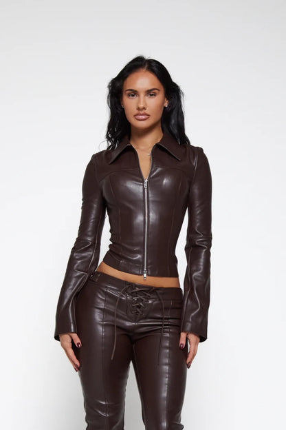 Espresso Leather Set